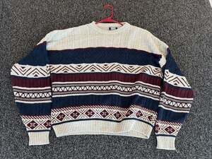 Sutter & Grant Vintage Patterned Cotton Sweater Size XLT